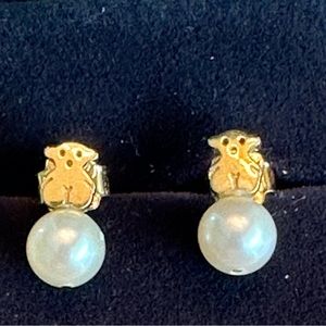 Beautiful original TOUS sweet Dolls  pearls with 18k gold